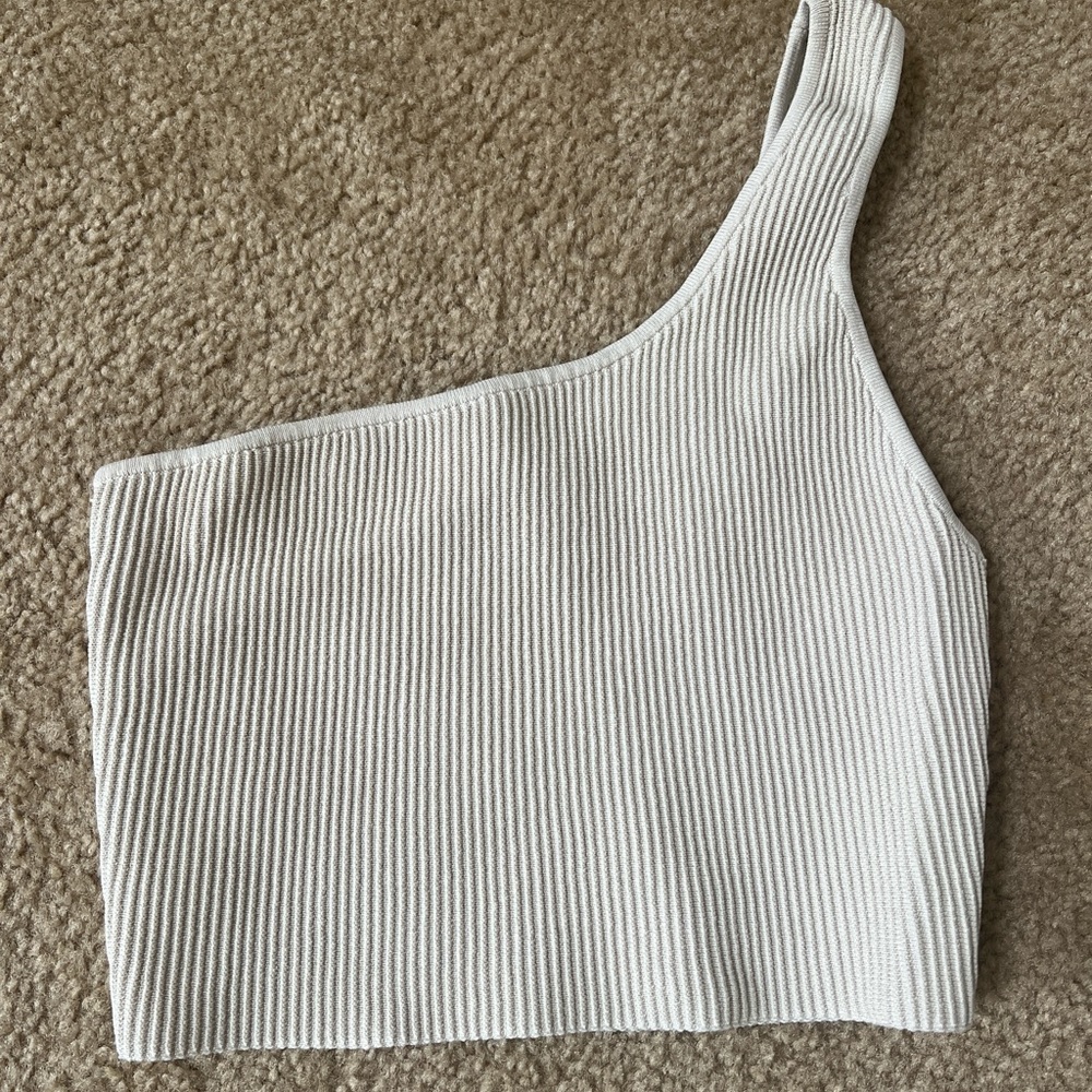 Aritzia Babaton Sculpt Knit One-Shoulder Cropped Tank - Medium